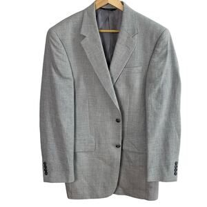 Jos. A. Bank Size 40 L Men's Linen Wool Sport Cost Blazer Jacket Gray Business
